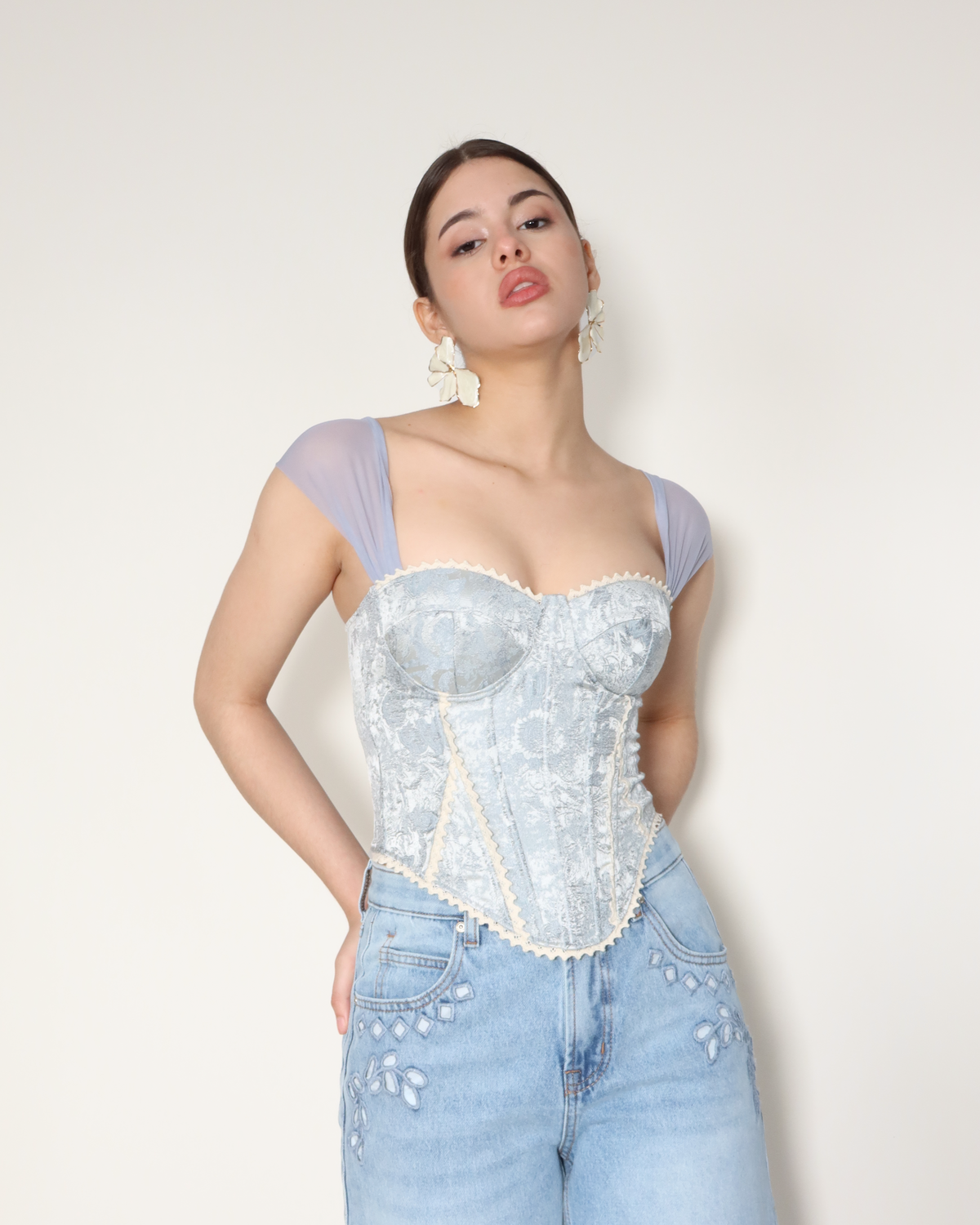 Blusa Topchic Corset Text