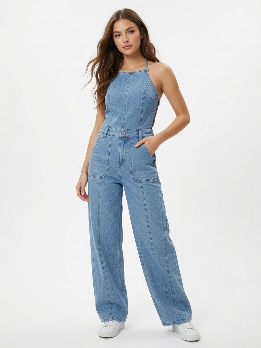 Enterizo Lizette denim halter