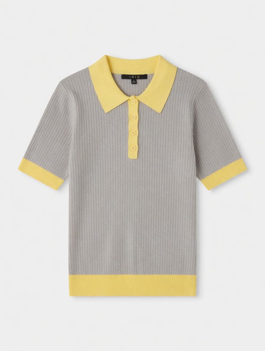 BLUSA MC IRIS POLO 2 TONOS