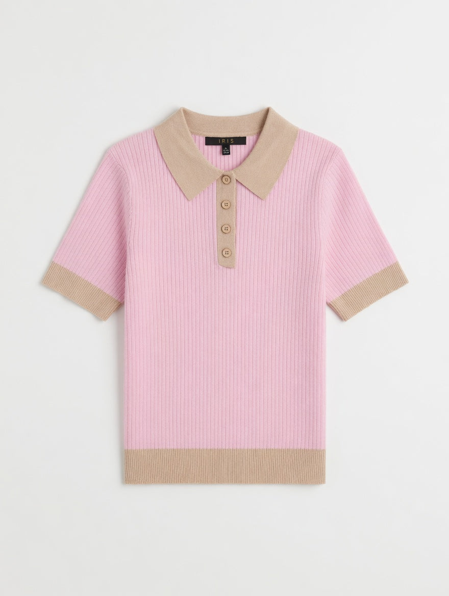 BLUSA MC IRIS POLO 2 TONOS