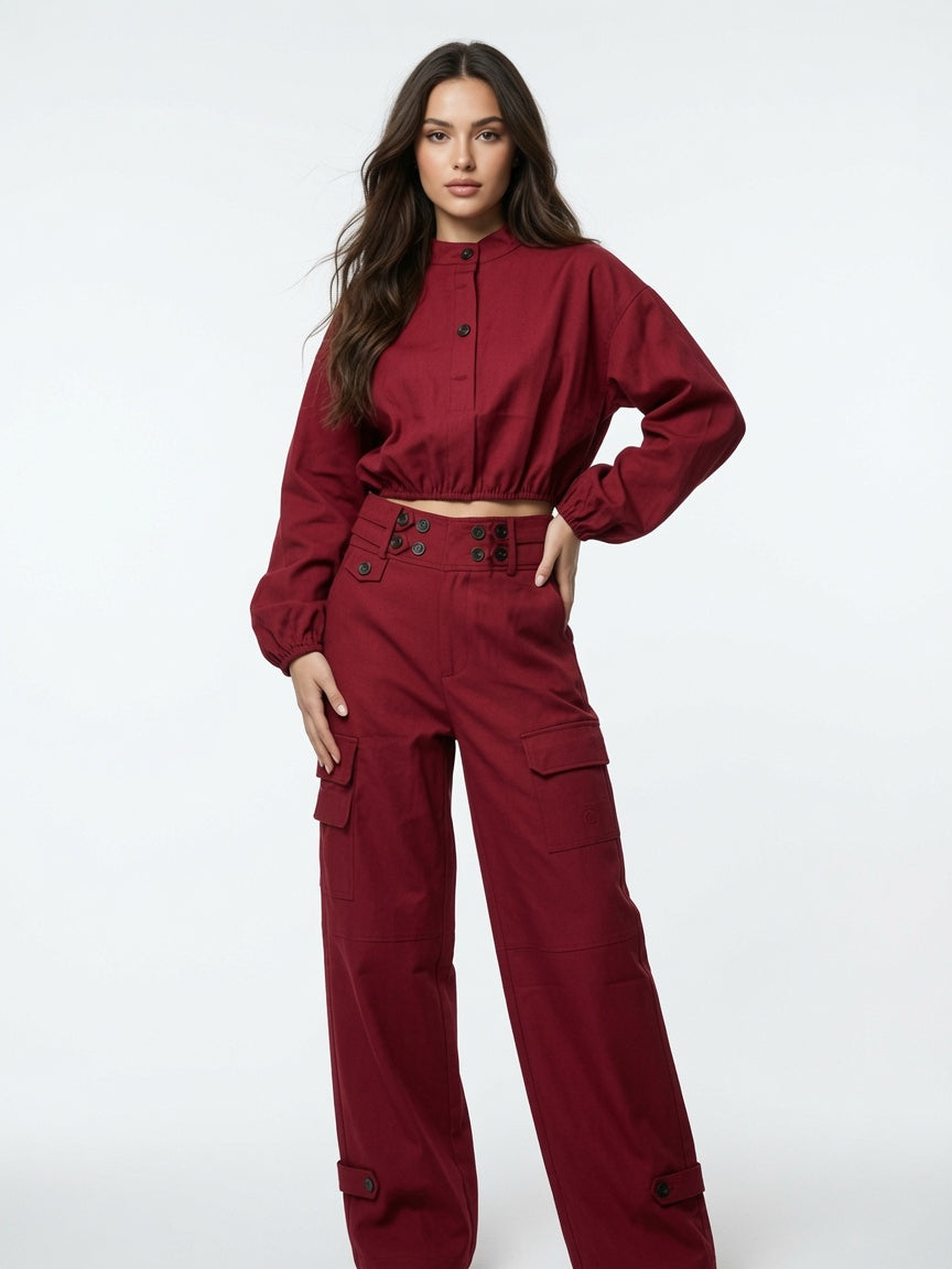 Set Vogue Vibes vino crop
