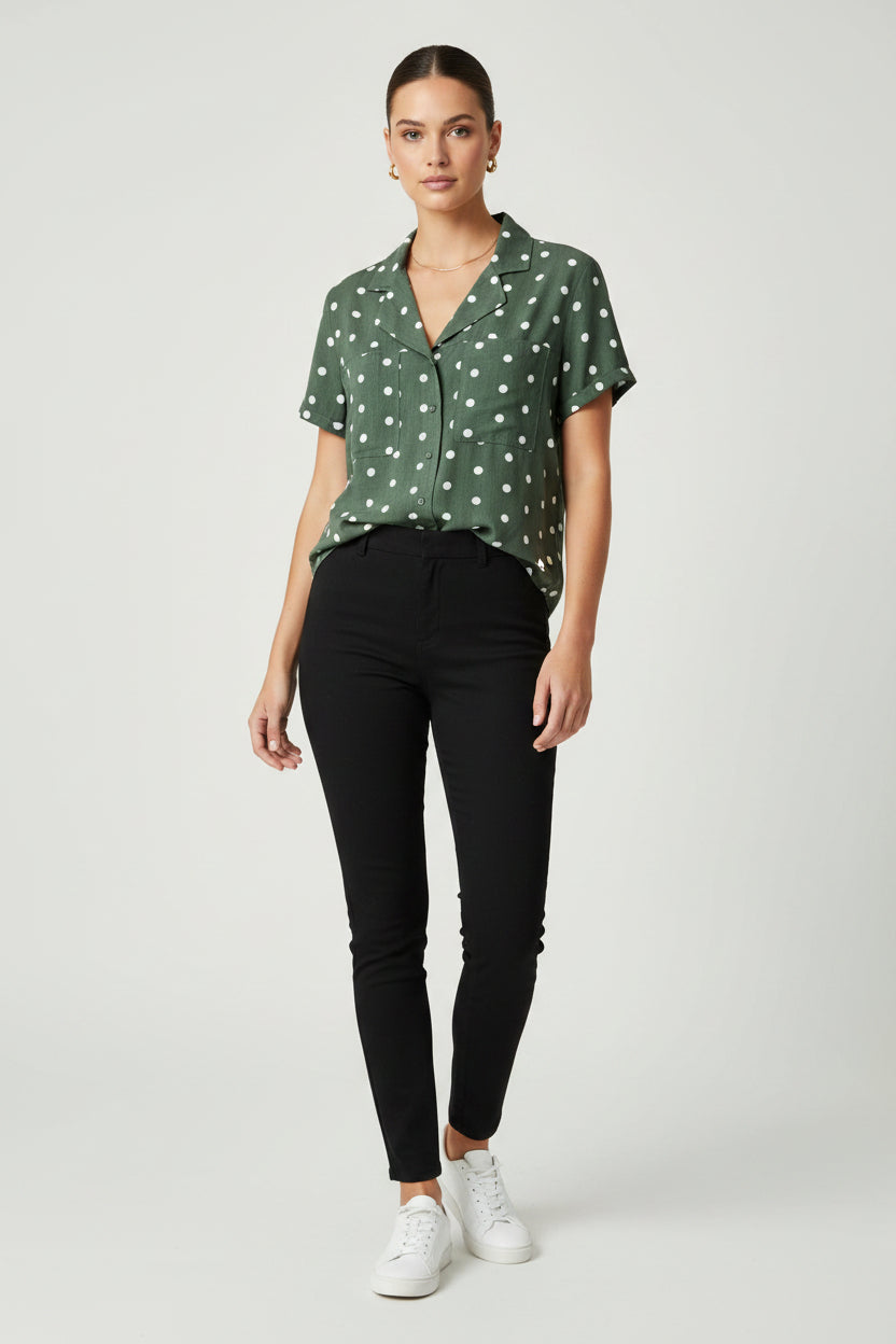 BLUSA MC LOVE TREE POLKA/LINO