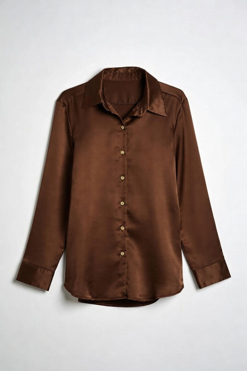 Blusa ML Love Tree Satin