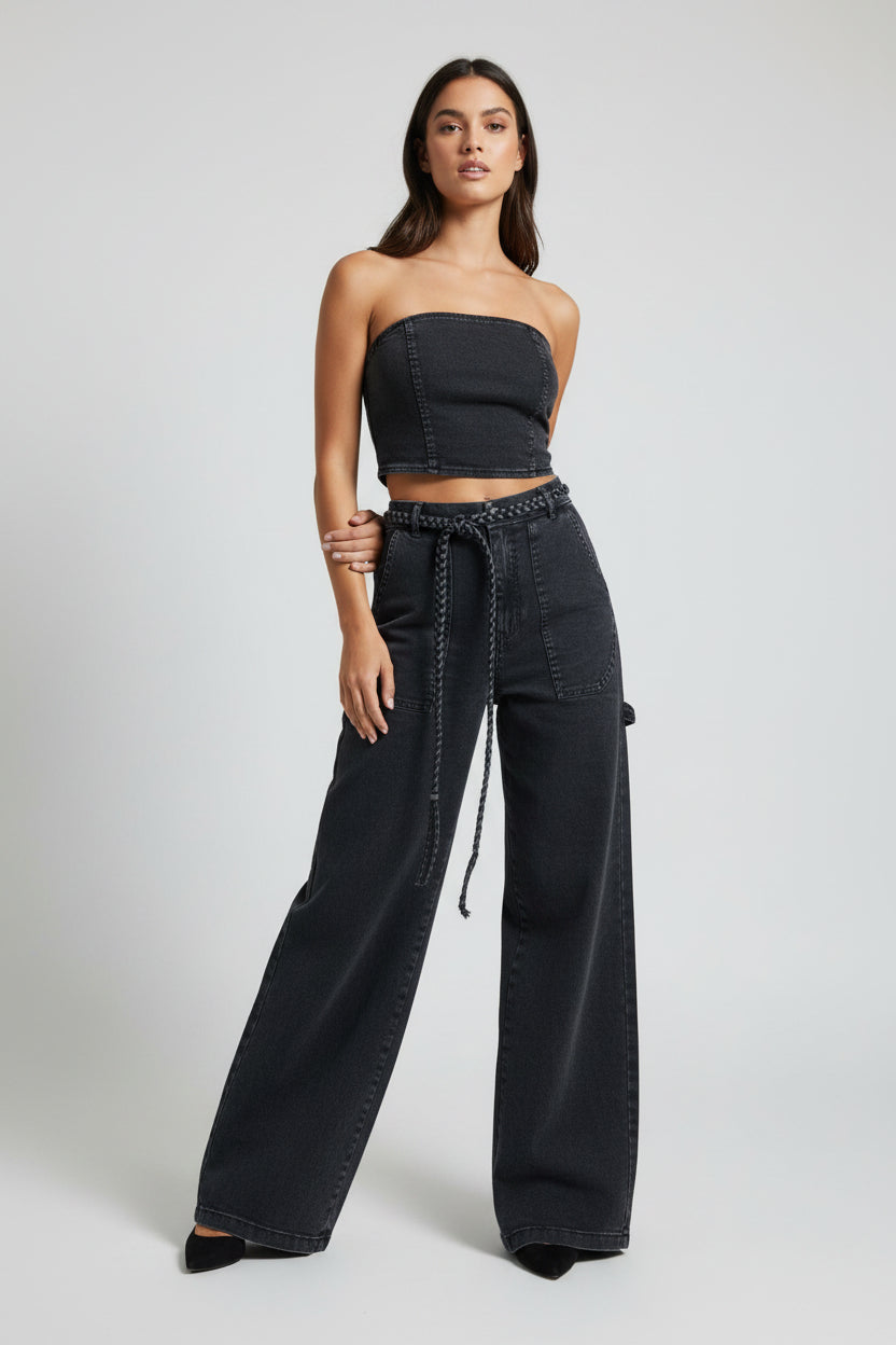 SET MUYMUY DENIM TOP/PANT VINTAGE