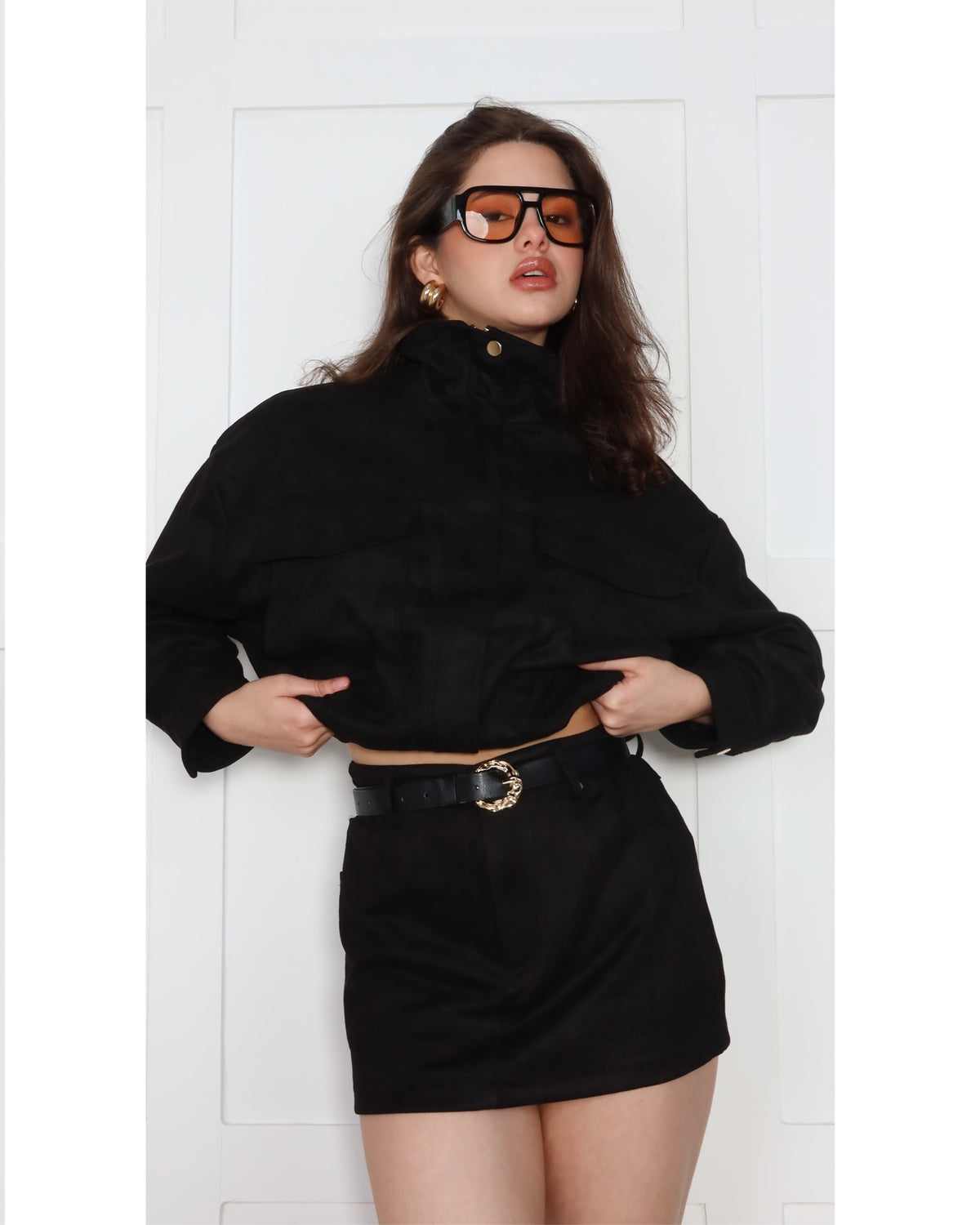 Chaqueta Lovetree Suede Funnel