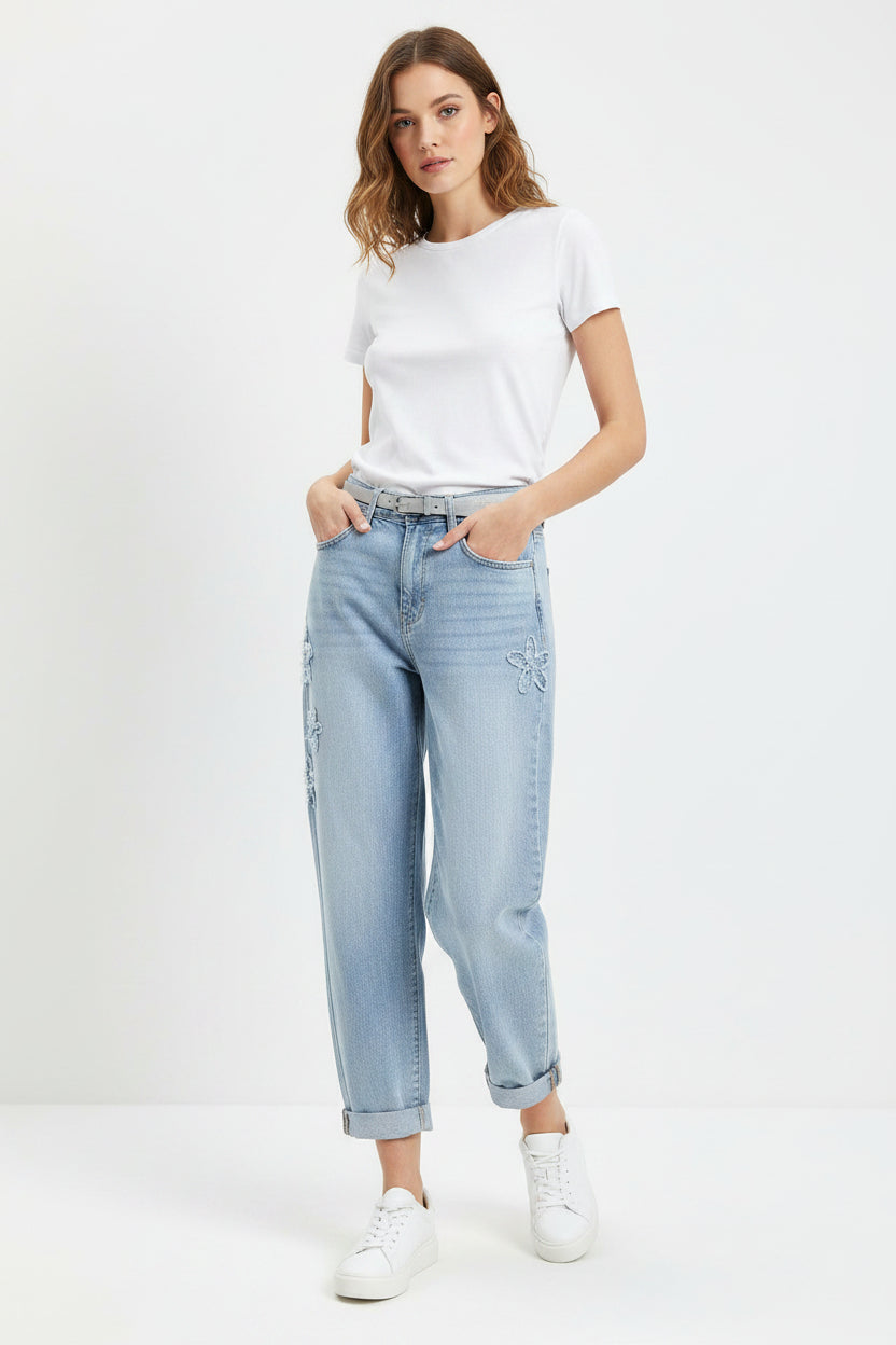 JEANS RISEN BARREL FLOWER
