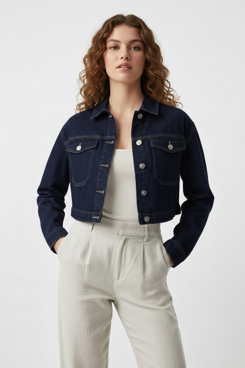 CHAQUETA LOVE TREE DENIM BOTONES