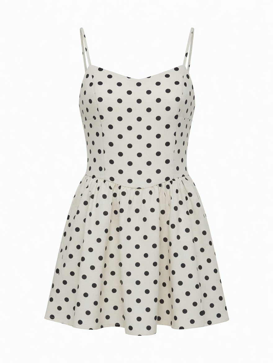 VEST CASUAL CHOCOLATE POLKA