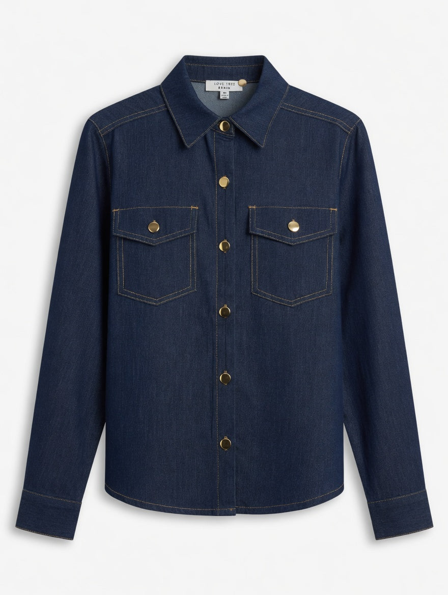 BLUSA ML LOVETREE CHAMBRAY